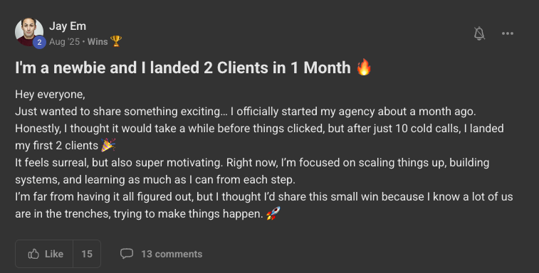 Client win